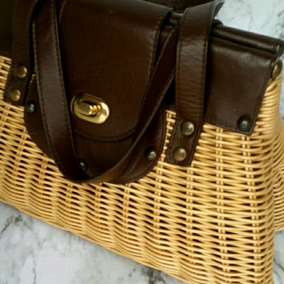 Express Handbags - NWOT Express retro style basket handbag (#92)